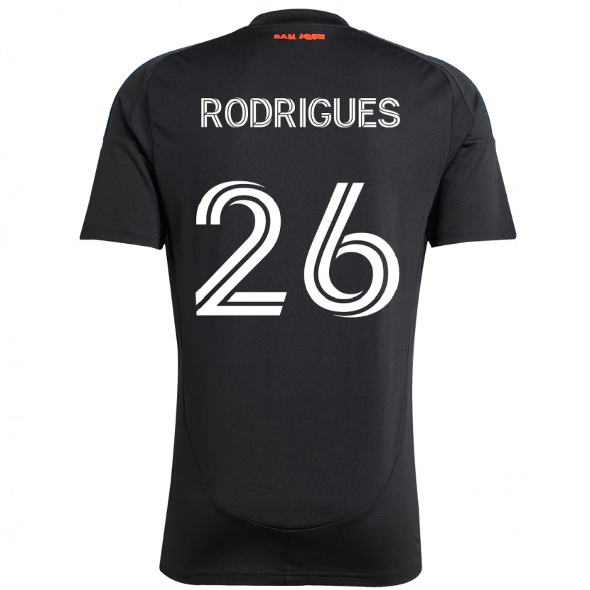 Danxen Dames Rodrigues #26 Zwart Donkerblauw Thuisshirt Thuistenue 2025/26 T-Shirt