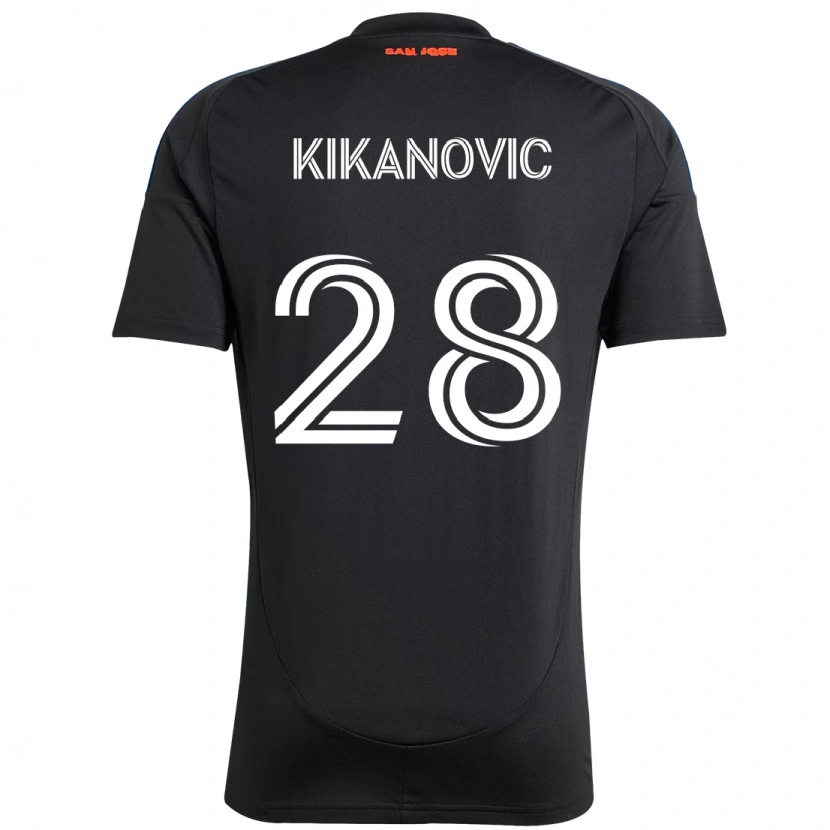 Danxen Dames Benjamin Kikanović #28 Zwart Donkerblauw Thuisshirt Thuistenue 2025/26 T-Shirt