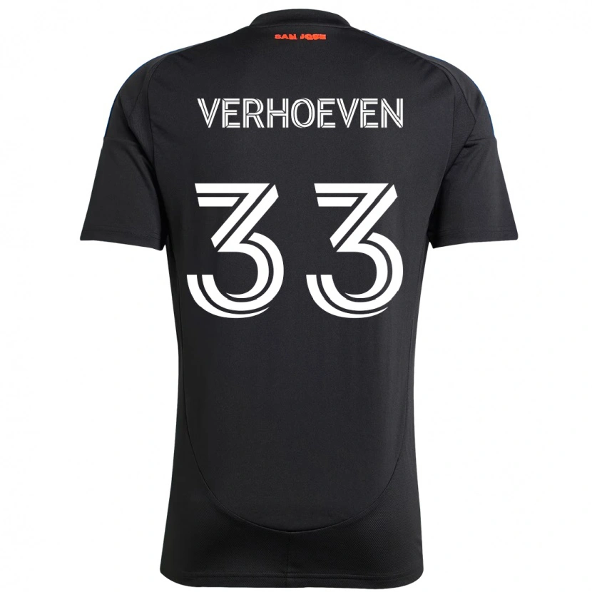 Danxen Dames Oscar Verhoeven #33 Zwart Donkerblauw Thuisshirt Thuistenue 2025/26 T-Shirt