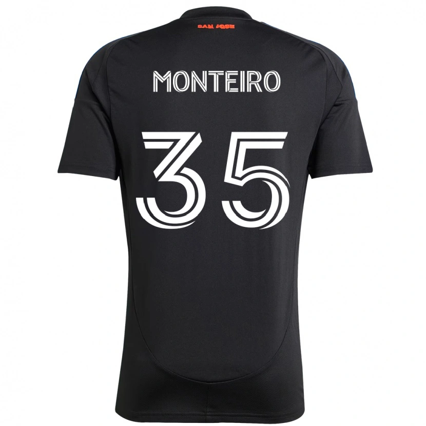 Danxen Dames Jamiro Monteiro #35 Zwart Donkerblauw Thuisshirt Thuistenue 2025/26 T-Shirt