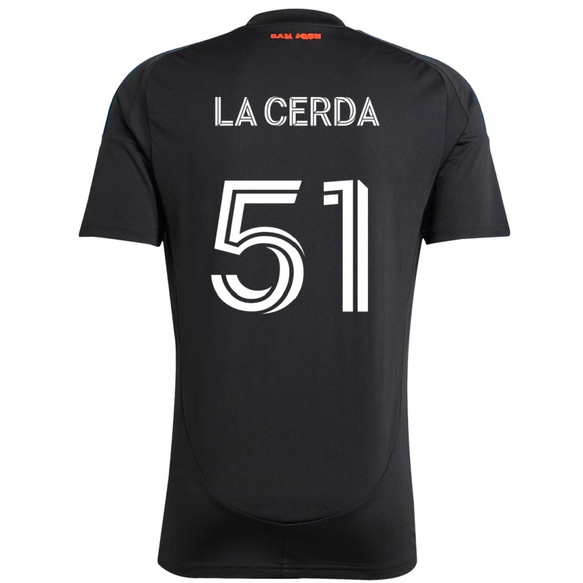 Danxen Dames Eric De La Cerda #51 Zwart Donkerblauw Thuisshirt Thuistenue 2025/26 T-Shirt