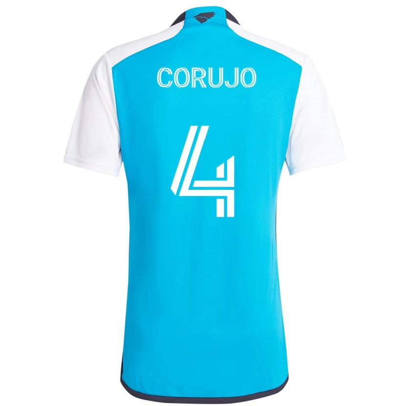 Danxen Dames Guzmán Corujo #4 Hemelsblauw Wit Thuisshirt Thuistenue 2025/26 T-Shirt