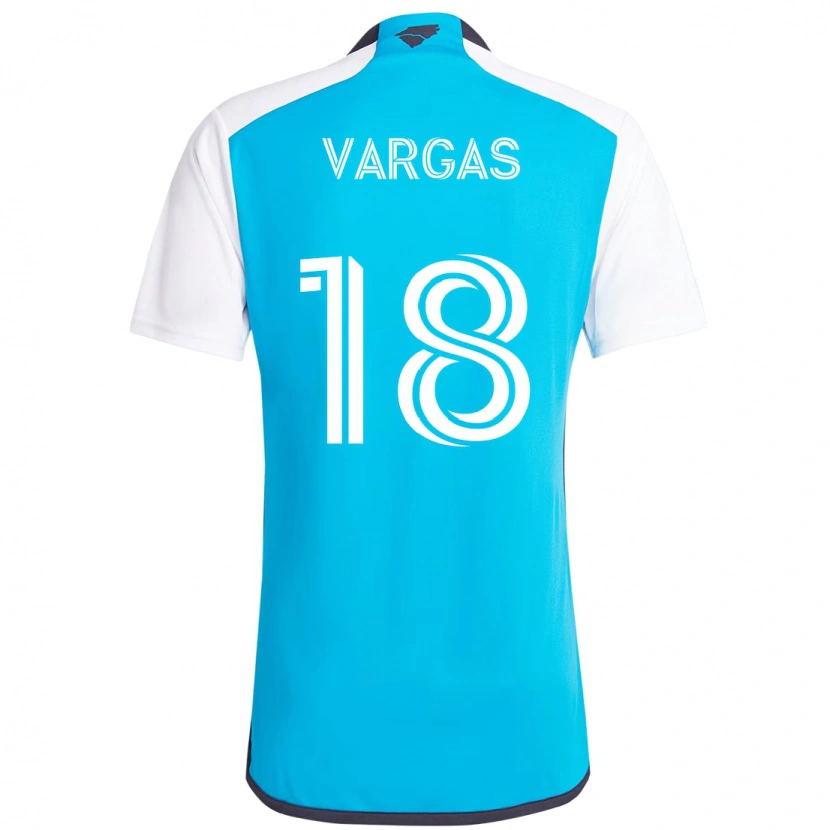 Danxen Dames Kerwin Vargas #18 Hemelsblauw Wit Thuisshirt Thuistenue 2025/26 T-Shirt