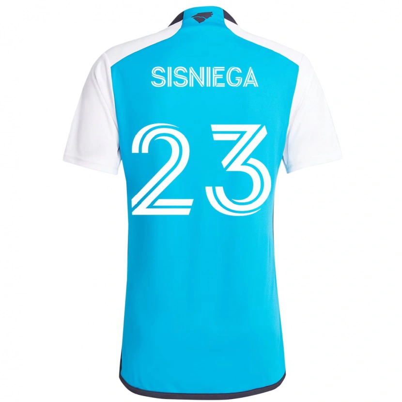Danxen Dames Pablo Sisniega #23 Hemelsblauw Wit Thuisshirt Thuistenue 2025/26 T-Shirt