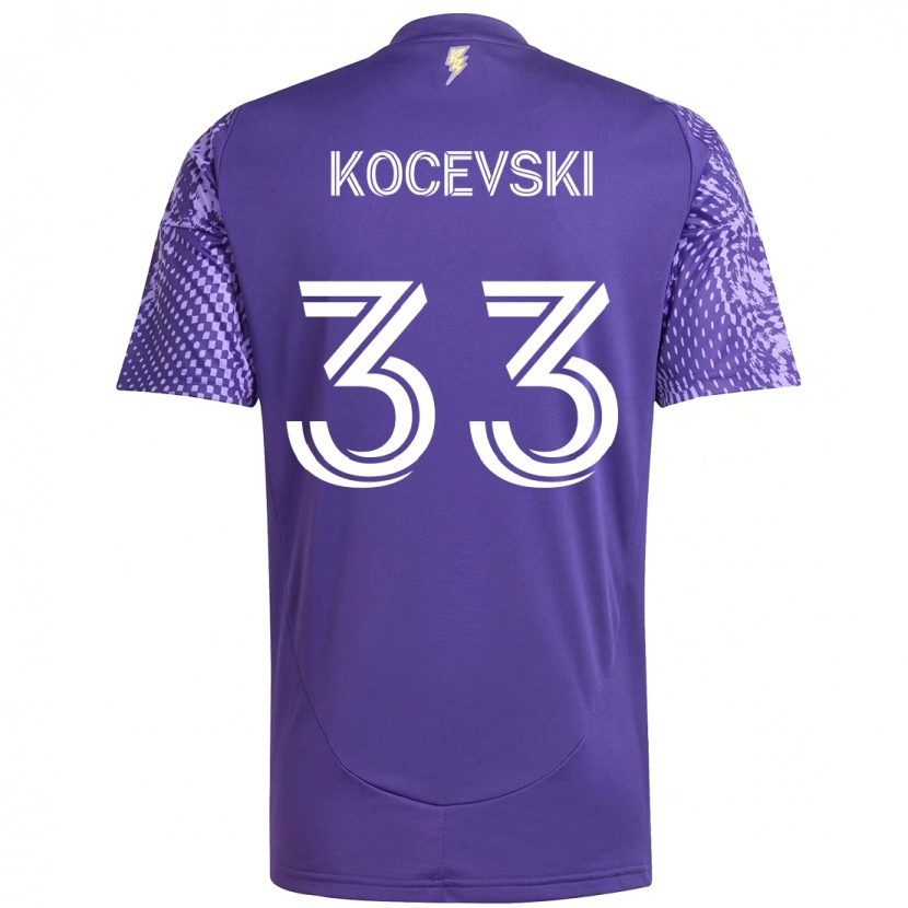 Danxen Dames Jeorgio Kocevski #33 Paars Wit Thuisshirt Thuistenue 2025/26 T-Shirt