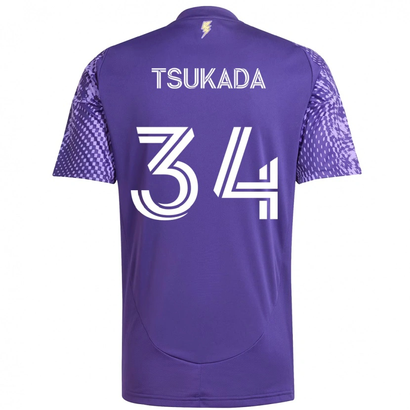 Danxen Dames Yutaro Tsukada #34 Paars Wit Thuisshirt Thuistenue 2025/26 T-Shirt