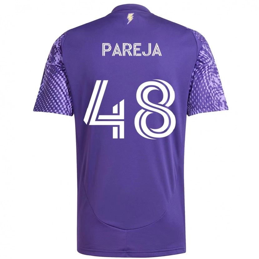 Danxen Dames Diego Pareja #48 Paars Wit Thuisshirt Thuistenue 2025/26 T-Shirt