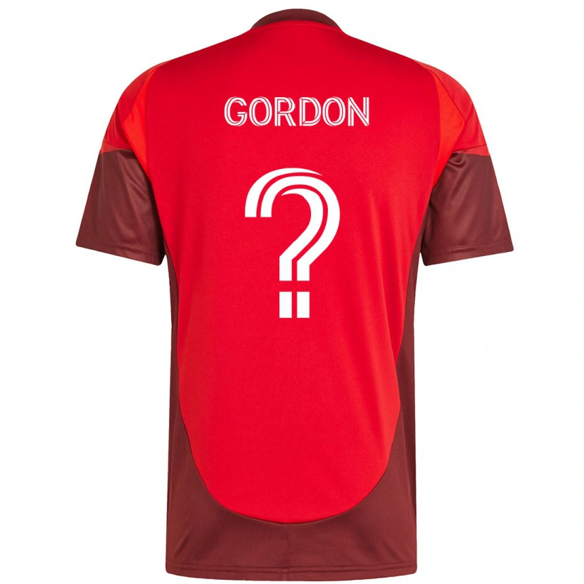 Danxen Dames Joshua Gordon #0 Rood Wit Thuisshirt Thuistenue 2025/26 T-Shirt