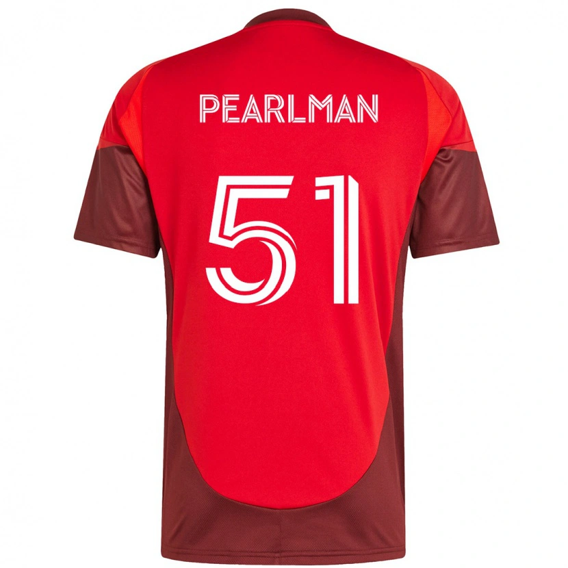 Danxen Dames Adam Pearlman #51 Rood Wit Thuisshirt Thuistenue 2025/26 T-Shirt