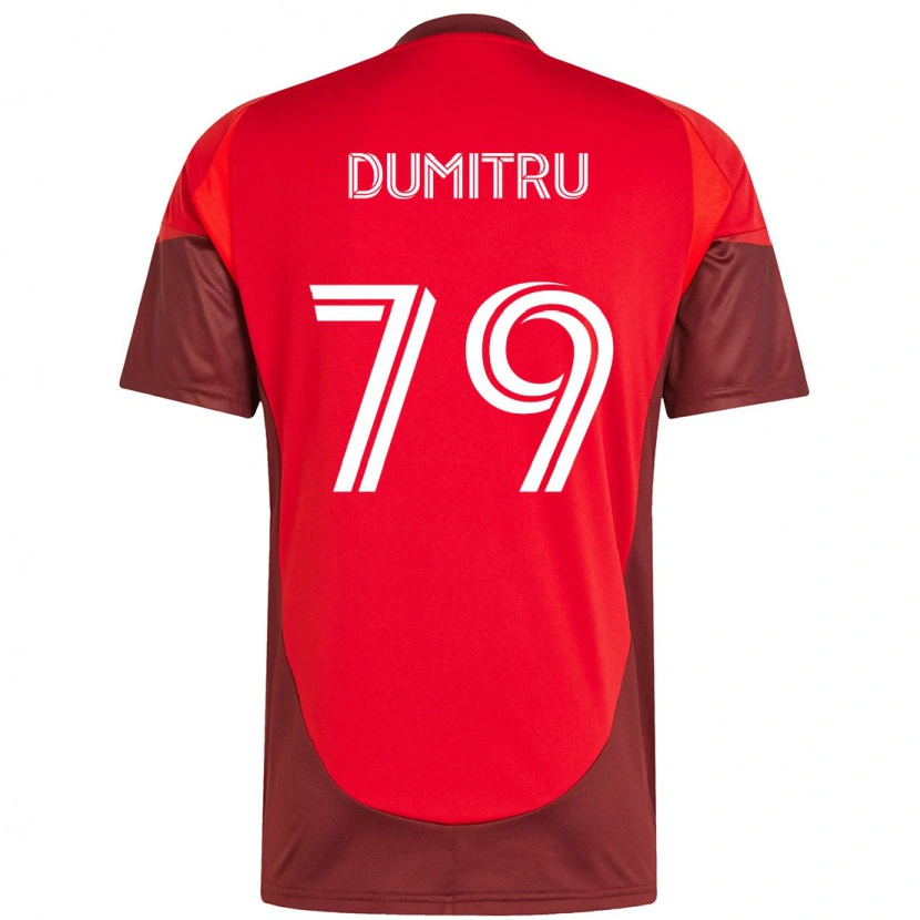 Danxen Dames Andrei Dumitru #79 Rood Wit Thuisshirt Thuistenue 2025/26 T-Shirt