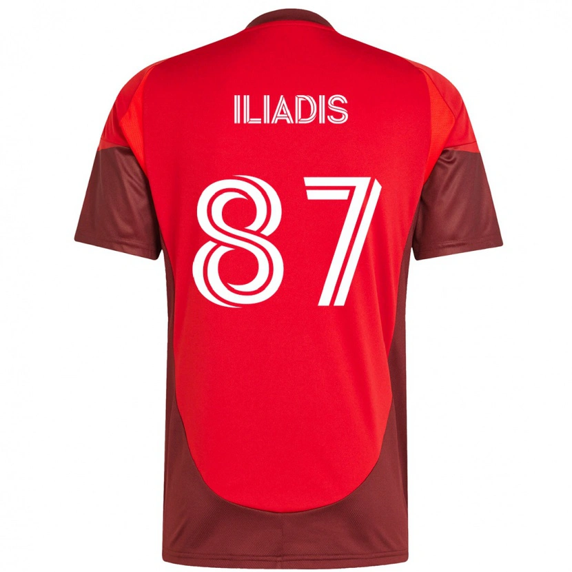 Danxen Dames Costa Iliadis #87 Rood Wit Thuisshirt Thuistenue 2025/26 T-Shirt