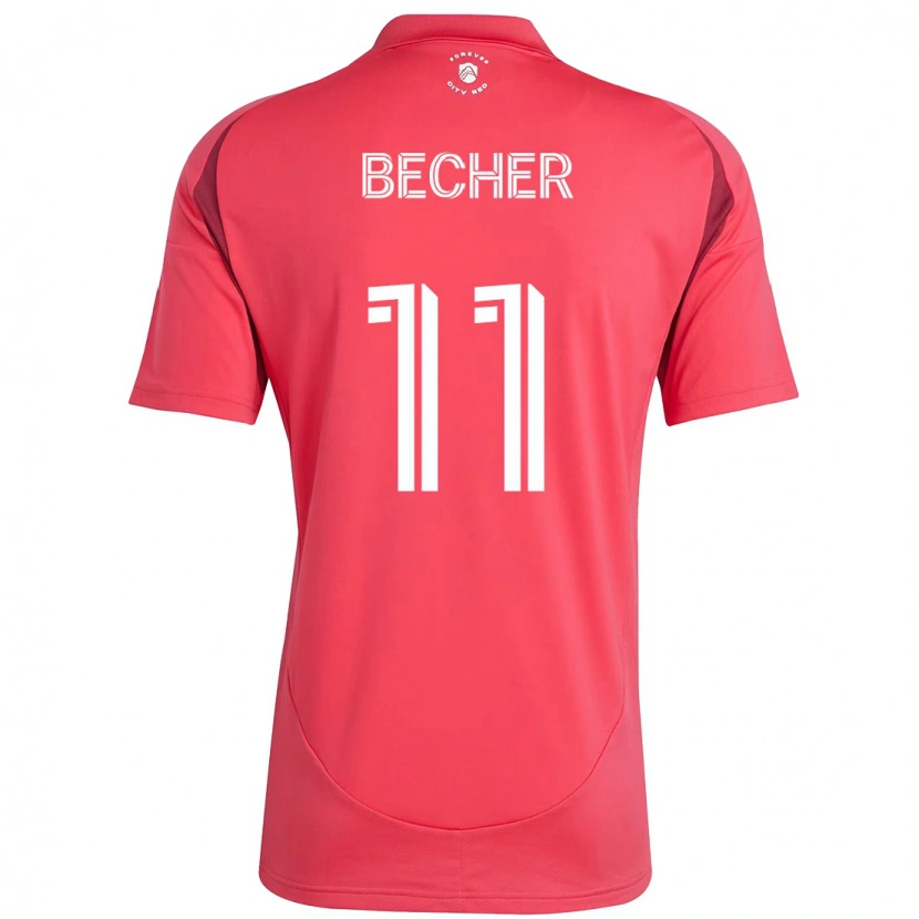 Danxen Dames Simon Becher #11 Magenta Wit Thuisshirt Thuistenue 2025/26 T-Shirt