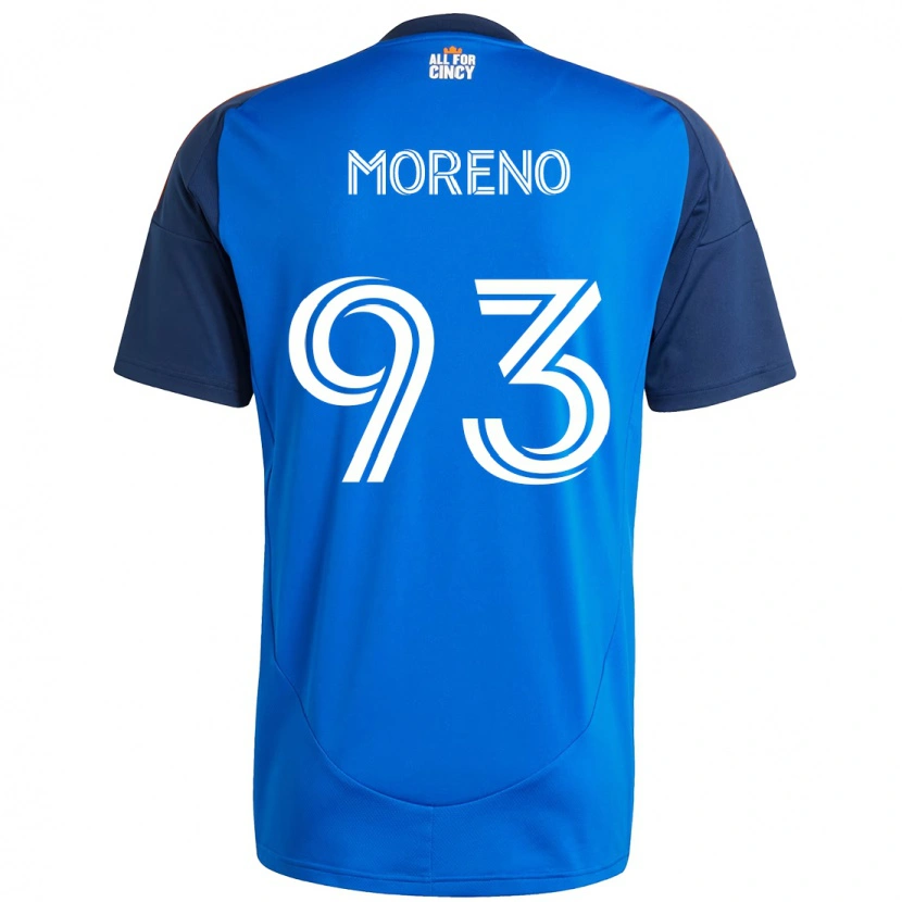 Danxen Dames Júnior Moreno #93 Donkerblauw Oranje Thuisshirt Thuistenue 2025/26 T-Shirt