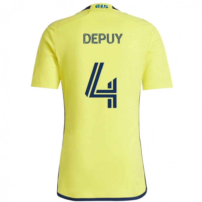 Danxen Dames Nick Depuy #4 Geel Marineblauw Thuisshirt Thuistenue 2025/26 T-Shirt