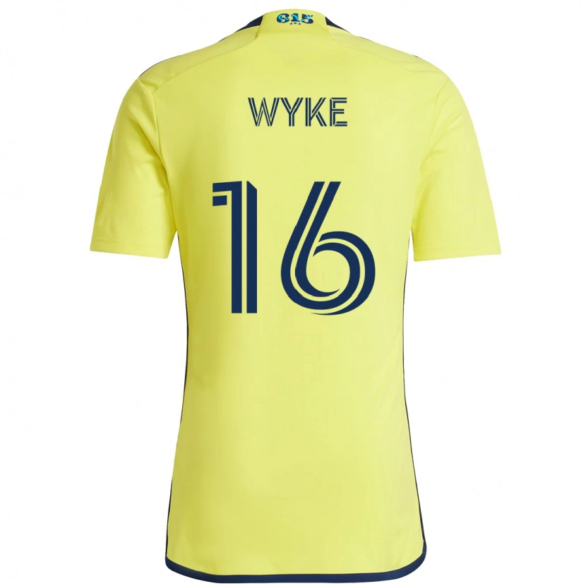 Danxen Dames Laurence Wyke #16 Geel Marineblauw Thuisshirt Thuistenue 2025/26 T-Shirt