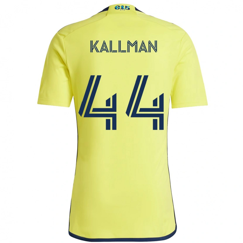 Danxen Dames Brent Kallman #44 Geel Marineblauw Thuisshirt Thuistenue 2025/26 T-Shirt