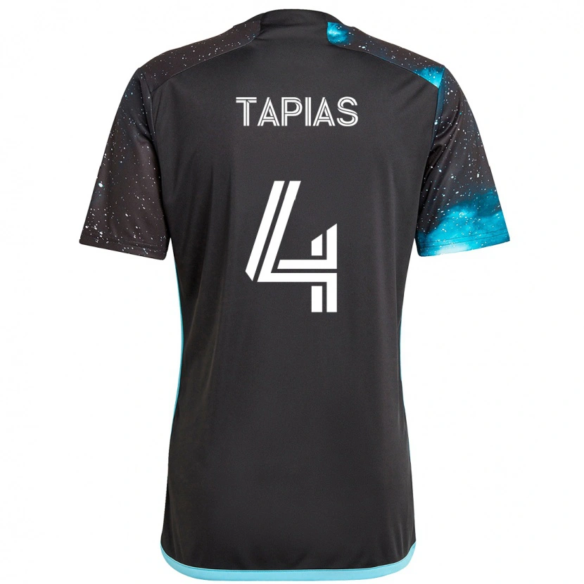Danxen Dames Miguel Tapias #4 Zwart Blauw Thuisshirt Thuistenue 2025/26 T-Shirt