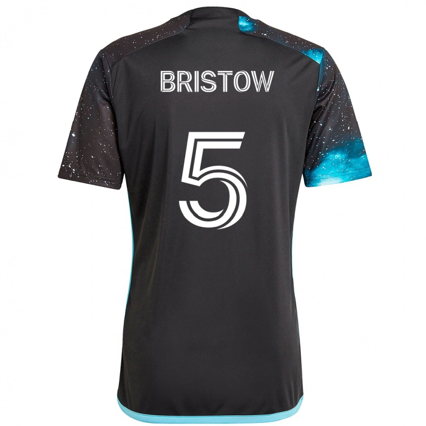 Danxen Dames Ethan Bristow #5 Zwart Blauw Thuisshirt Thuistenue 2025/26 T-Shirt