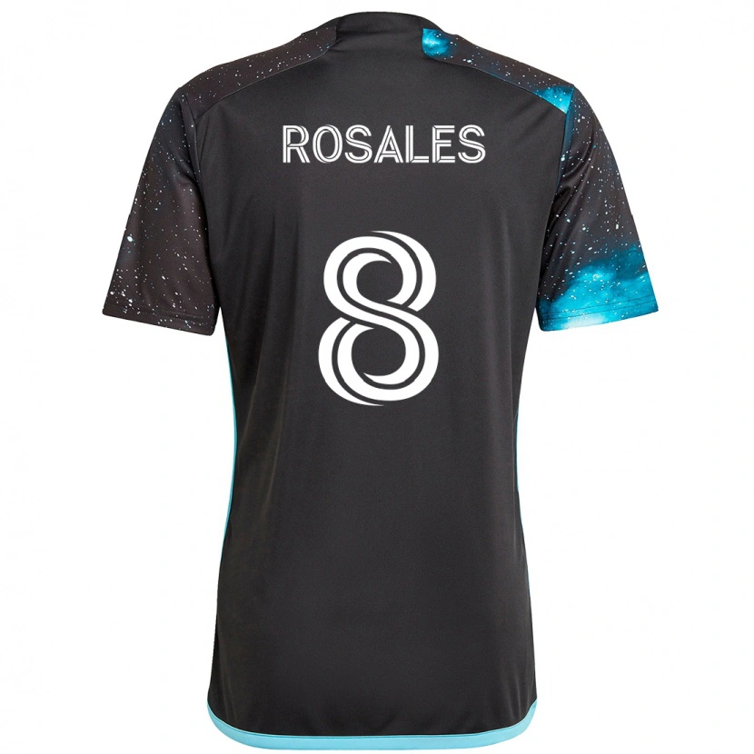 Danxen Dames Joseph Rosales #8 Zwart Blauw Thuisshirt Thuistenue 2025/26 T-Shirt