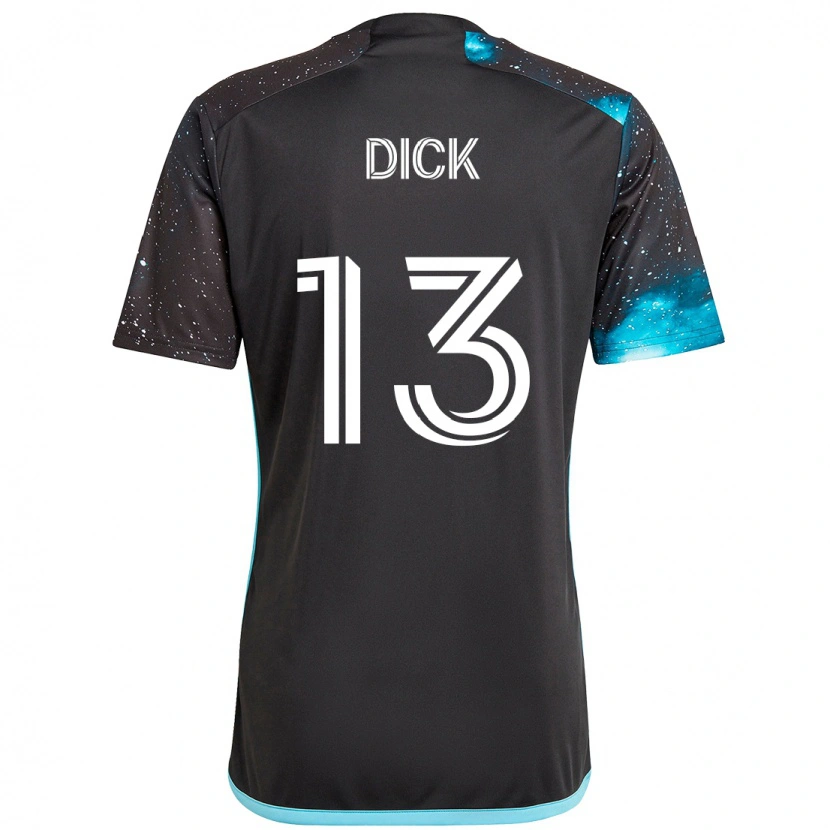 Danxen Dames Eric Dick #13 Zwart Blauw Thuisshirt Thuistenue 2025/26 T-Shirt
