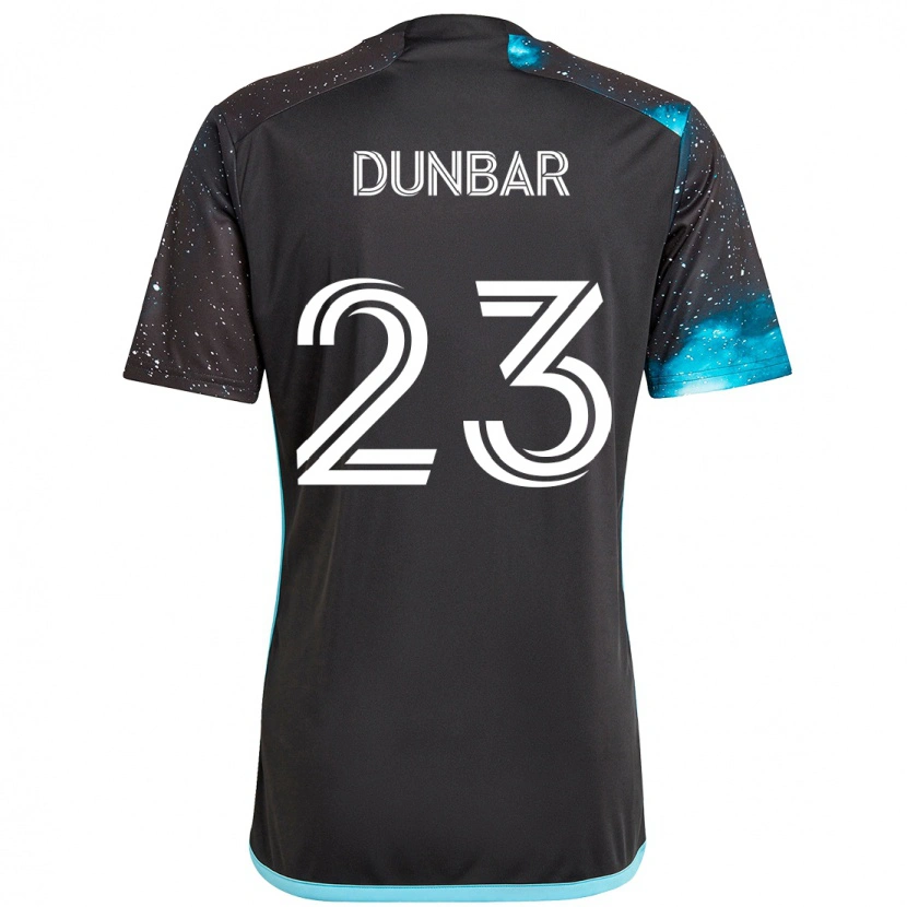 Danxen Dames Cameron Dunbar #23 Zwart Blauw Thuisshirt Thuistenue 2025/26 T-Shirt