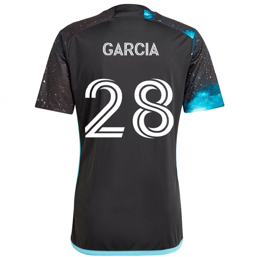 Danxen Dames Mender García #28 Zwart Blauw Thuisshirt Thuistenue 2025/26 T-Shirt