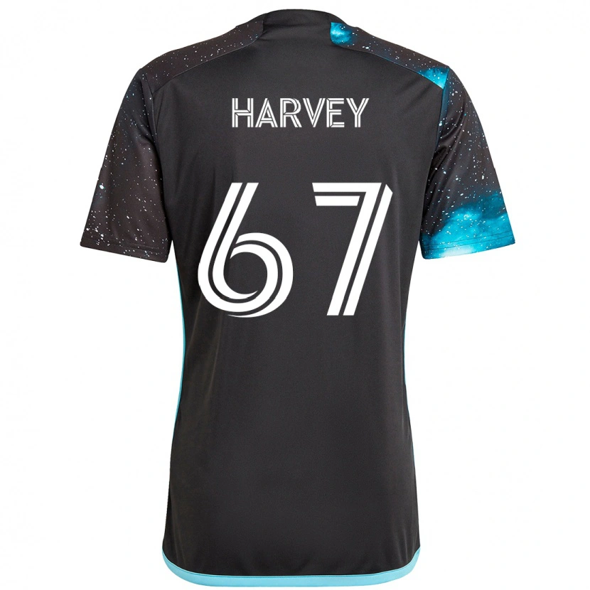 Danxen Dames Carlos Harvey #67 Zwart Blauw Thuisshirt Thuistenue 2025/26 T-Shirt