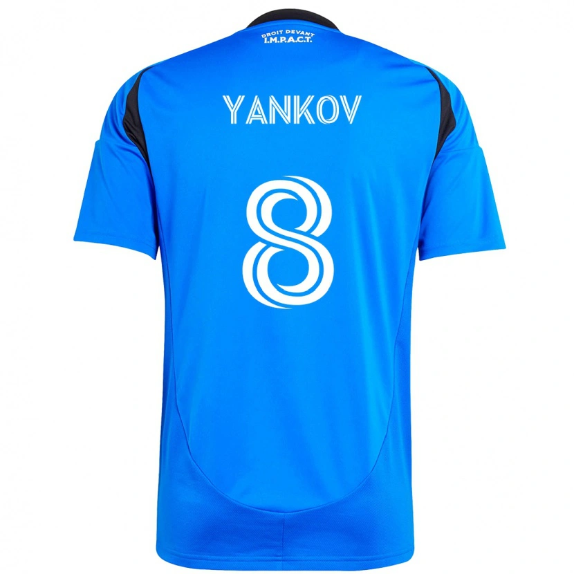 Danxen Dames Dominik Yankov #8 Donkerblauw Zwart Thuisshirt Thuistenue 2025/26 T-Shirt