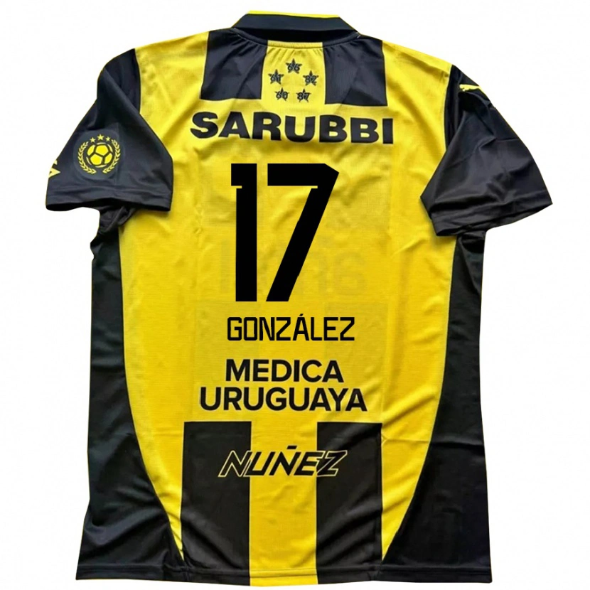 Danxen Dames Luciano González #17 Geel Zwart Thuisshirt Thuistenue 2025/26 T-Shirt