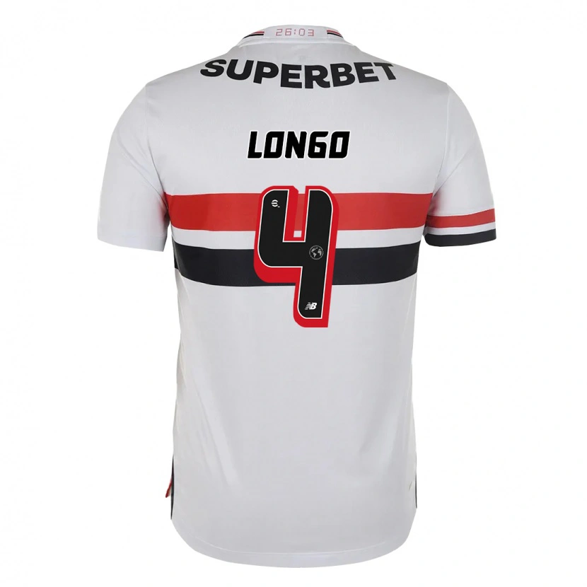 Danxen Dames Santiago Longo #4 Rood Zwart Wit Thuisshirt Thuistenue 2025/26 T-Shirt