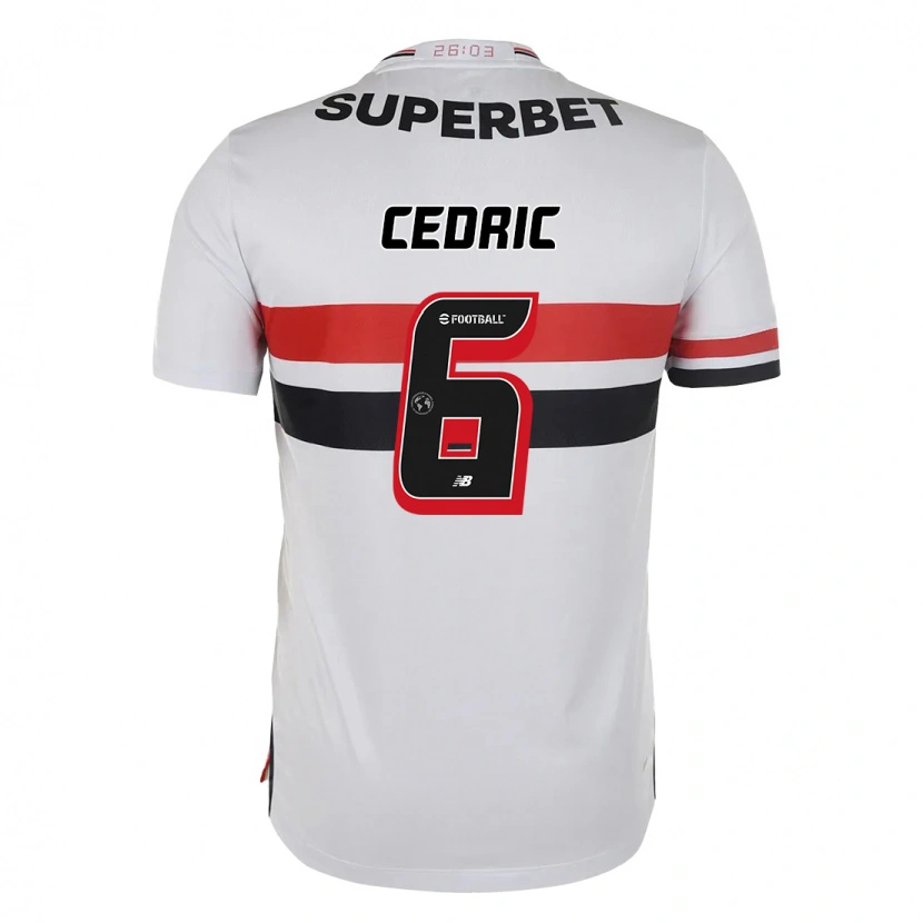 Danxen Dames Cédric Soares #6 Rood Zwart Wit Thuisshirt Thuistenue 2025/26 T-Shirt