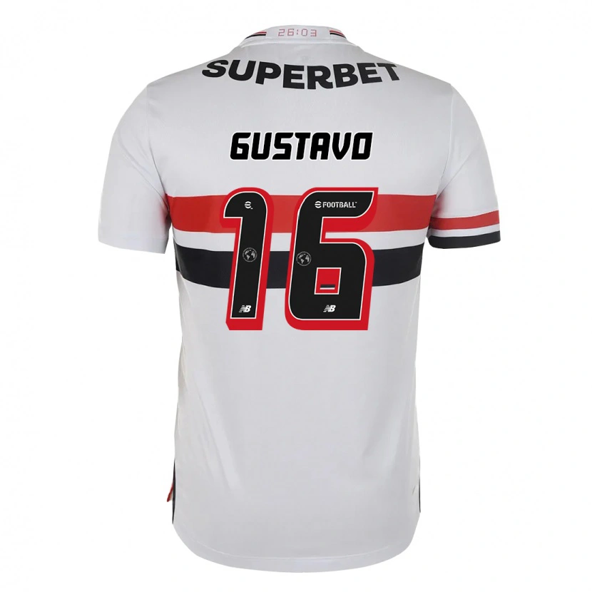 Danxen Dames Luiz Gustavo #16 Rood Zwart Wit Thuisshirt Thuistenue 2025/26 T-Shirt