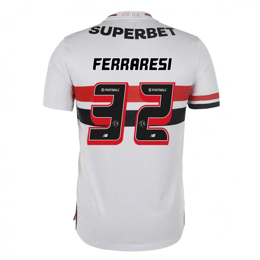 Danxen Dames Nahuel Ferraresi #32 Rood Zwart Wit Thuisshirt Thuistenue 2025/26 T-Shirt