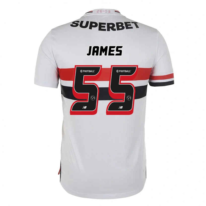 Danxen Dames James Rodriguez #55 Rood Zwart Wit Thuisshirt Thuistenue 2025/26 T-Shirt