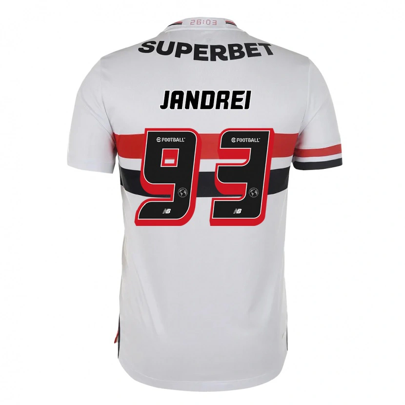 Danxen Dames Jandrei #93 Rood Zwart Wit Thuisshirt Thuistenue 2025/26 T-Shirt