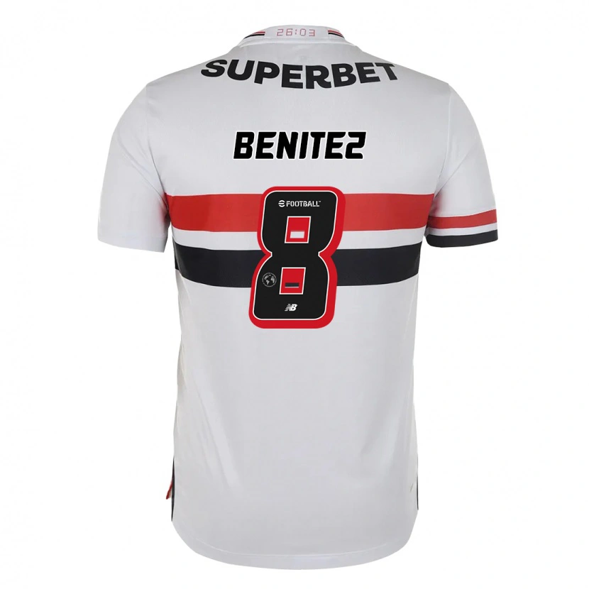 Danxen Dames Martin Benitez #8 Rood Zwart Wit Thuisshirt Thuistenue 2025/26 T-Shirt