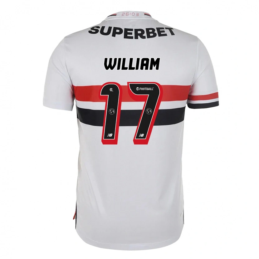 Danxen Dames William #17 Rood Zwart Wit Thuisshirt Thuistenue 2025/26 T-Shirt