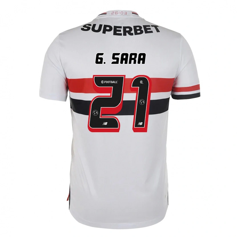 Danxen Dames Gabriel Sara #21 Rood Zwart Wit Thuisshirt Thuistenue 2025/26 T-Shirt