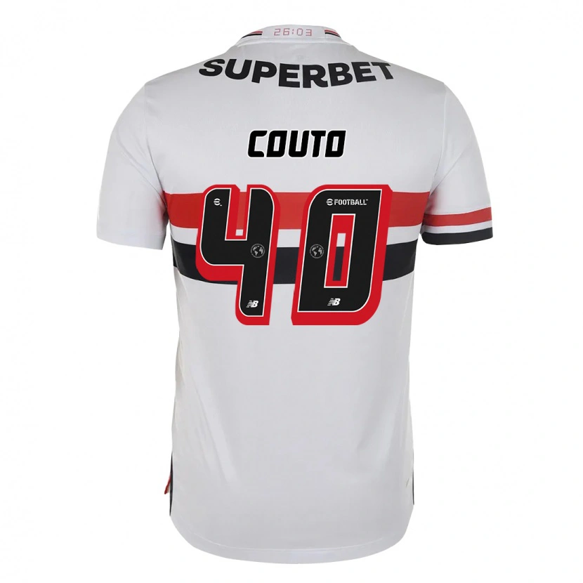 Danxen Dames Thiago Couto #40 Rood Zwart Wit Thuisshirt Thuistenue 2025/26 T-Shirt