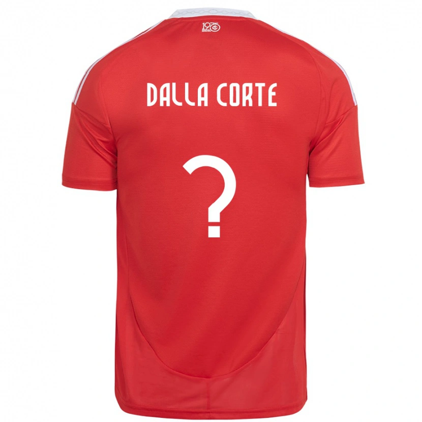 Danxen Dames João Dalla Corte #0 Rood Wit Thuisshirt Thuistenue 2025/26 T-Shirt