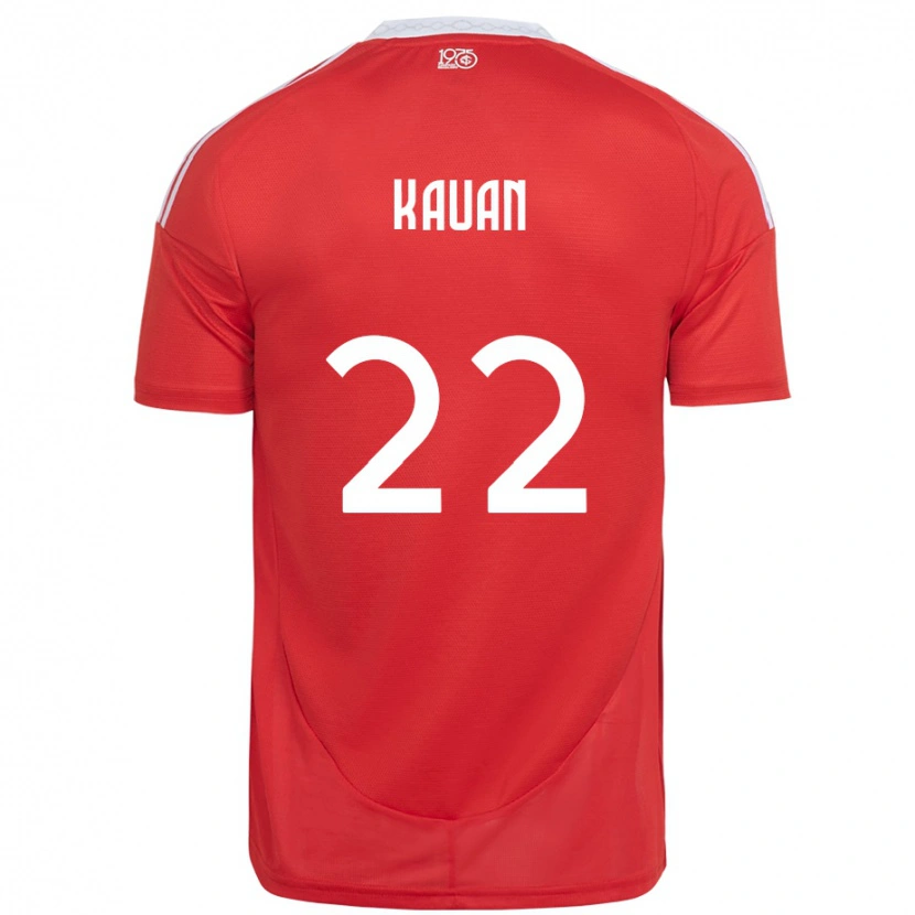 Danxen Dames Kauan #22 Rood Wit Thuisshirt Thuistenue 2025/26 T-Shirt