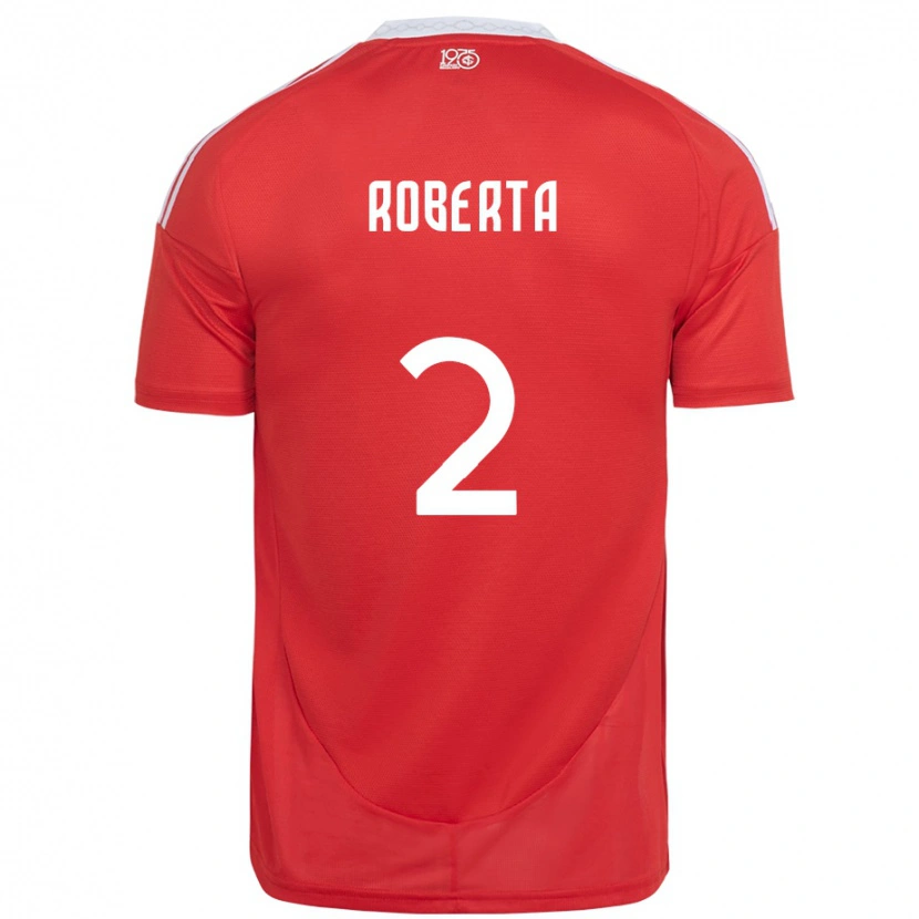 Danxen Dames Roberta #2 Rood Wit Thuisshirt Thuistenue 2025/26 T-Shirt