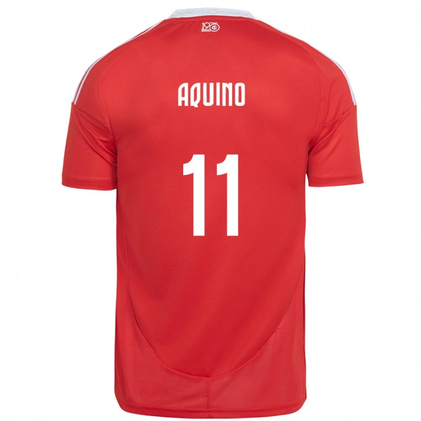 Danxen Dames Belén Aquino #11 Rood Wit Thuisshirt Thuistenue 2025/26 T-Shirt