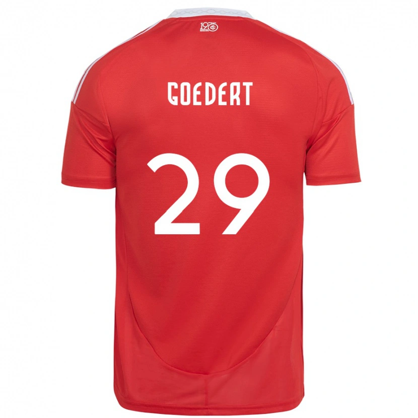 Danxen Dames Alice Goedert #29 Rood Wit Thuisshirt Thuistenue 2025/26 T-Shirt