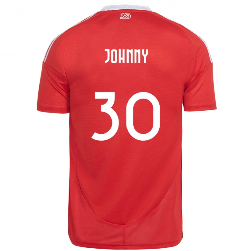 Danxen Dames Johnny #30 Rood Wit Thuisshirt Thuistenue 2025/26 T-Shirt