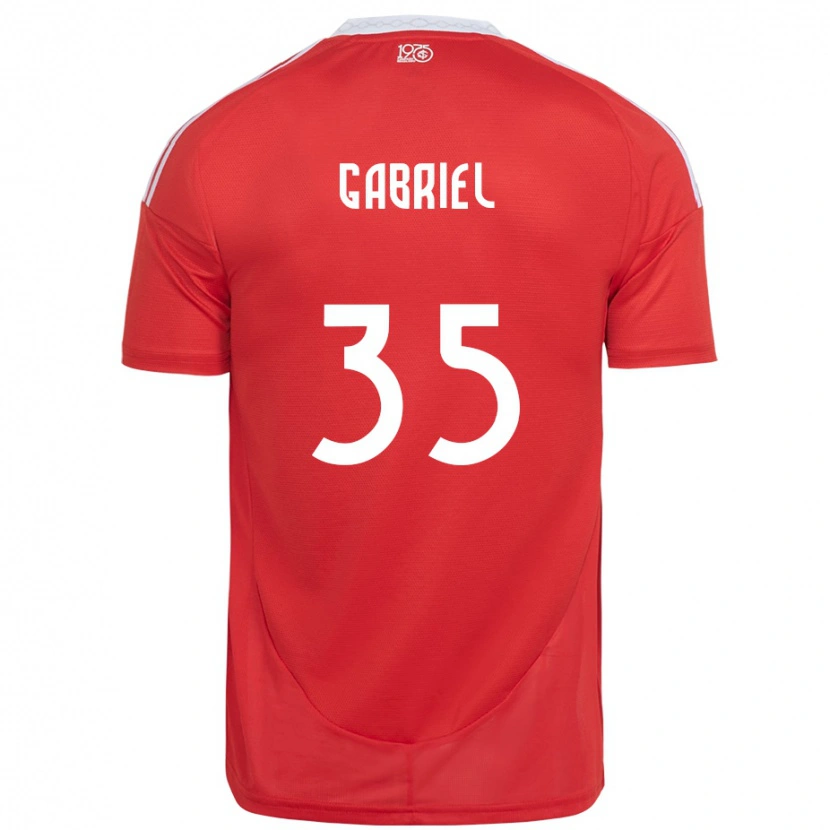 Danxen Dames Ze Gabriel #35 Rood Wit Thuisshirt Thuistenue 2025/26 T-Shirt
