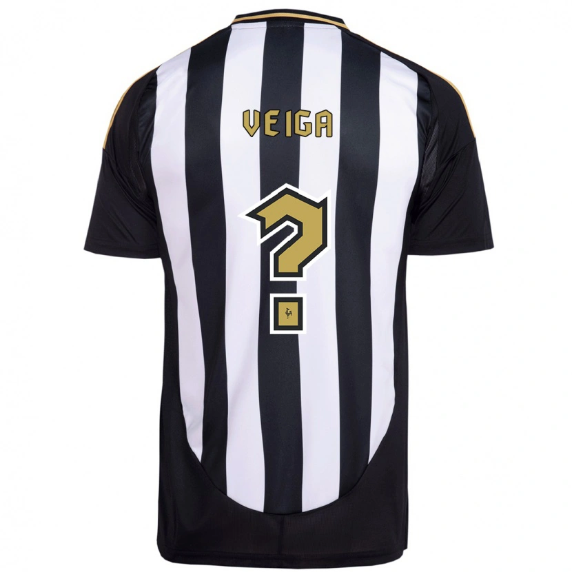 Danxen Dames Gustavo Veiga #0 Wit Zwart Thuisshirt Thuistenue 2025/26 T-Shirt