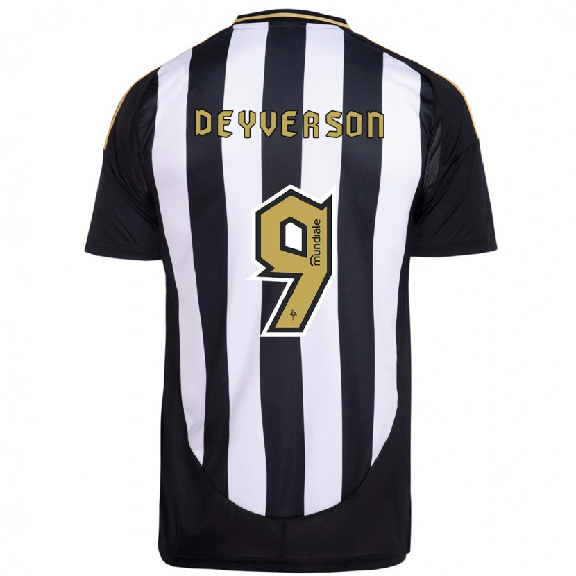 Danxen Dames Deyverson #9 Wit Zwart Thuisshirt Thuistenue 2025/26 T-Shirt