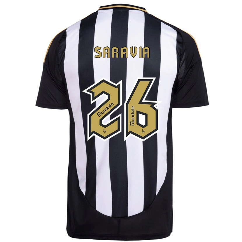 Danxen Dames Renzo Saravia #26 Wit Zwart Thuisshirt Thuistenue 2025/26 T-Shirt