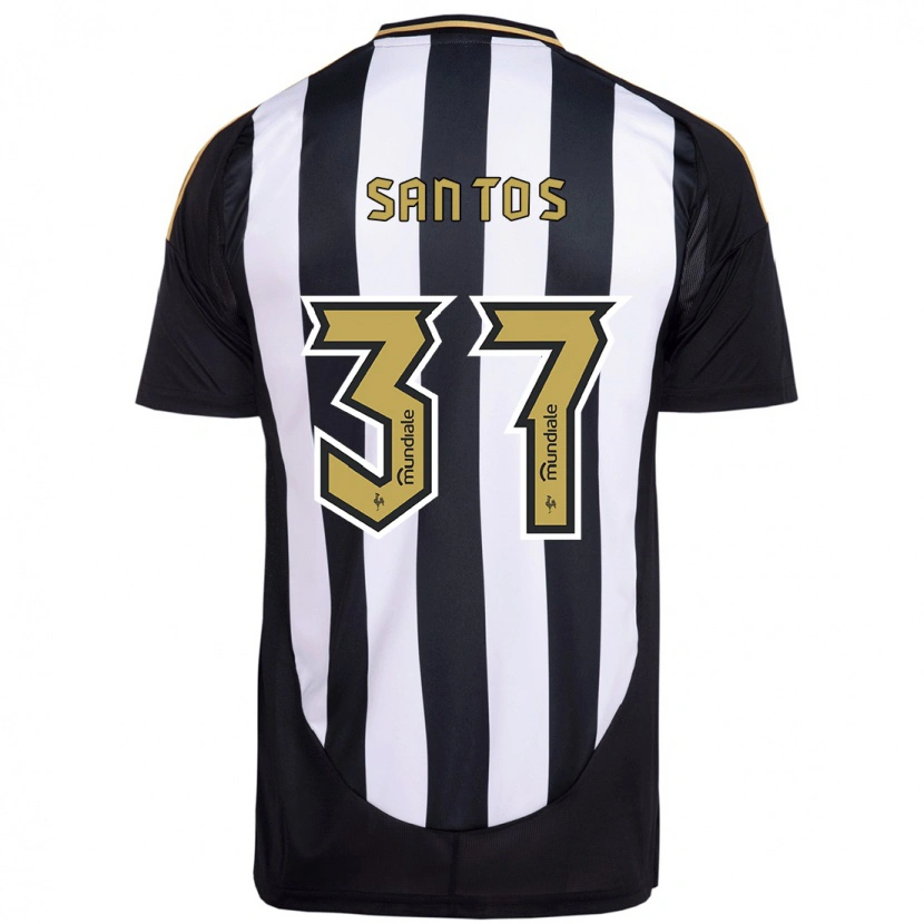 Danxen Dames Júnior Santos #37 Wit Zwart Thuisshirt Thuistenue 2025/26 T-Shirt